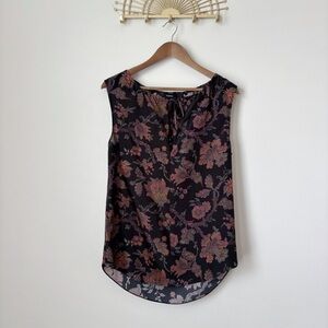 Theory Alamay Morris Blouse Small Silk Floral Sleeveless